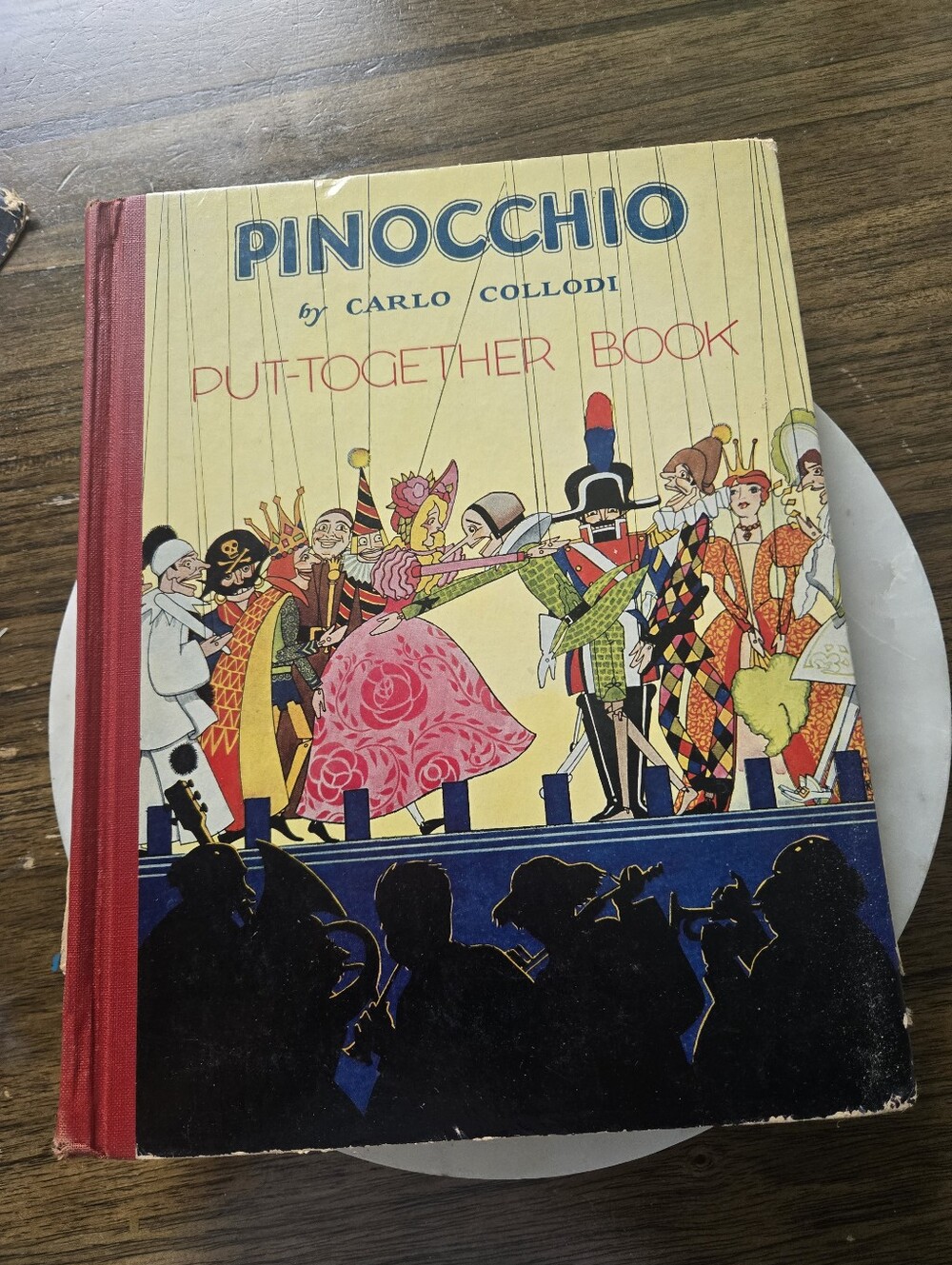 1937 Pinocchio Put Together Book Vintage